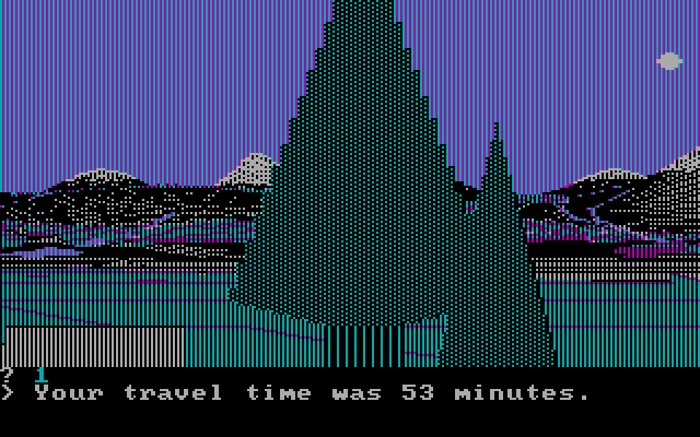 Wilderness: A Survival Adventure IBM PC/Compatibles Screenshot: Walking into the woods...