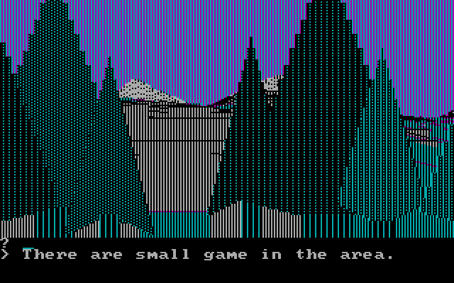 Wilderness: A Survival Adventure IBM PC/Compatibles Screenshot: Small game could potentially mean food!
