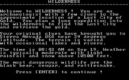 Wilderness: A Survival Adventure for IBM PC/Compatibles - Welcome to Wilderness!