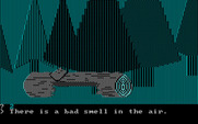 Wilderness: A Survival Adventure for IBM PC/Compatibles - I located a natural shelter, and yet there is a bad smell in the air...