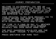 Wilderness: A Survival Adventure for Apple II - Welcome to Wilderness!