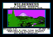 Wilderness: A Survival Adventure for Apple II - Title screen.