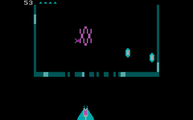 Czorian Siege IBM PC/Compatibles Screenshot: One alien destroyed, more to go!