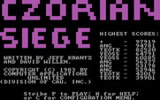 Czorian Siege for IBM PC/Compatibles - Title screen and main menu.