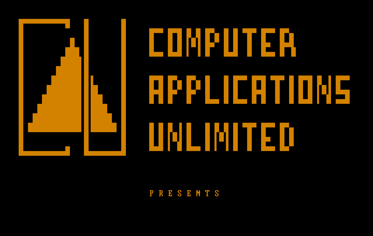 Czorian Siege IBM PC/Compatibles Screenshot: Computer Applications Unlimited logo screen.