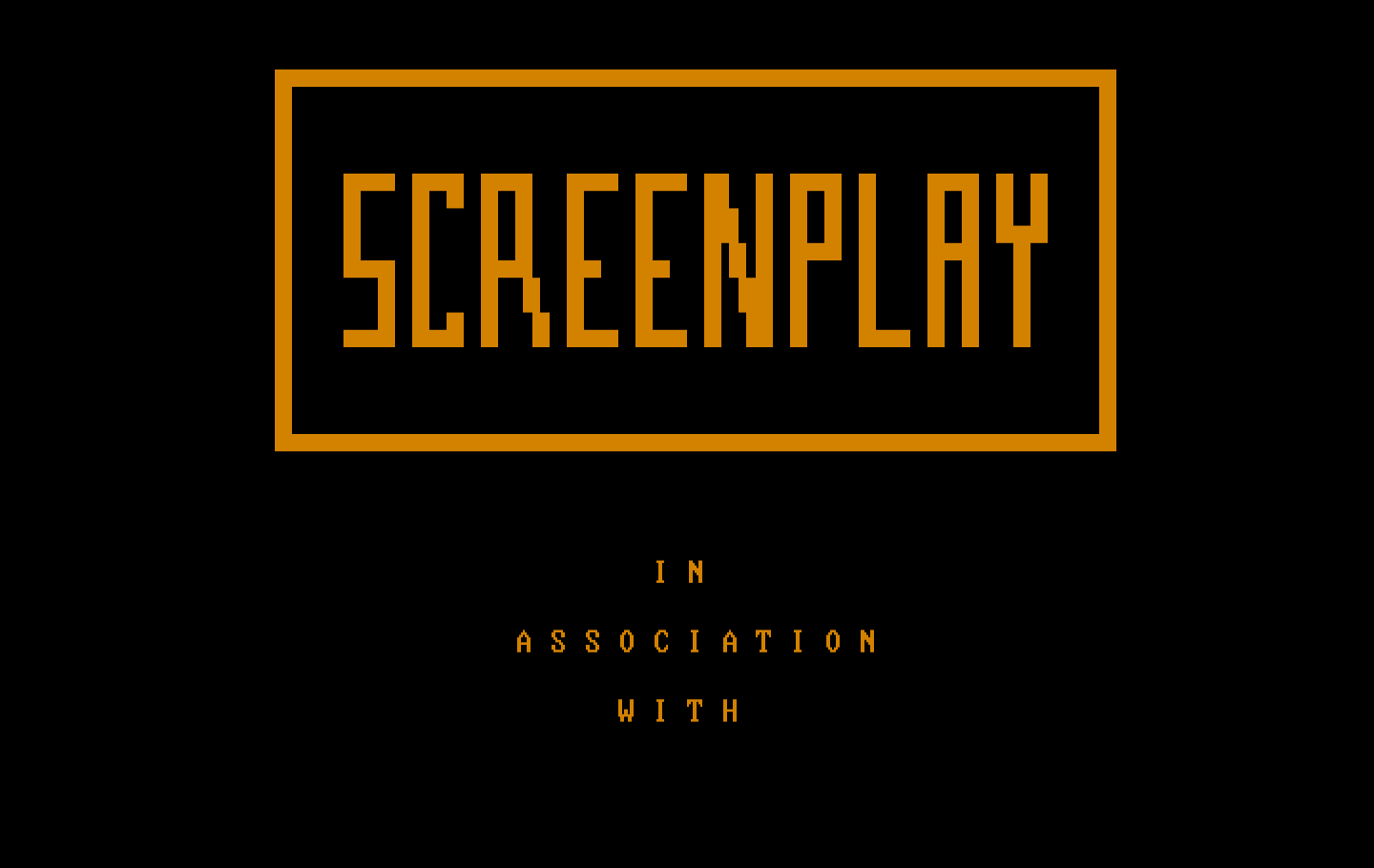 Czorian Siege IBM PC/Compatibles Screenshot: Screenplay logo screen.