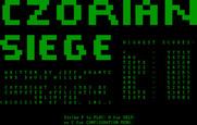 Czorian Siege for IBM PC/Compatibles - Title screen and main menu.