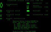 Czorian Siege for IBM PC/Compatibles - Help screen.