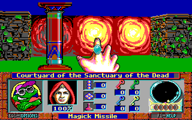 Terror of the Catacombs IBM PC/Compatibles Screenshot: Another wall destroyed...