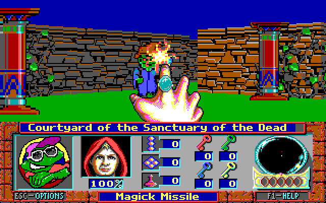 Terror of the Catacombs IBM PC/Compatibles Screenshot: Under attack!
