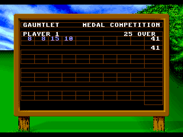 World Class Leader Board Sega Genesis / Mega Drive Screenshot: The scorecard.
