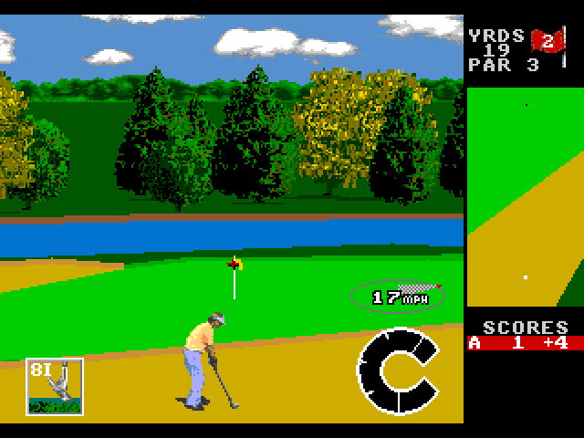 World Class Leader Board Sega Genesis / Mega Drive Screenshot: A shot from the sand...