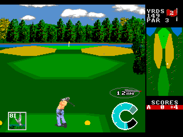 World Class Leader Board Sega Genesis / Mega Drive Screenshot: Here we have a short part 3...