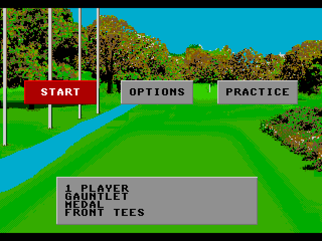 World Class Leader Board Sega Genesis / Mega Drive Screenshot: Main menu.