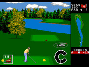 World Class Leader Board for Sega Genesis / Mega Drive - A tee shot over the water...