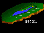 World Class Leader Board for Sega Genesis / Mega Drive - Overview of the third hole.