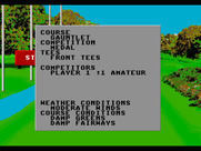 World Class Leader Board for Sega Genesis / Mega Drive - My selected game options.