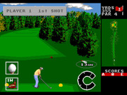 World Class Leader Board for Sega Genesis / Mega Drive - Teeing off on the first hole...