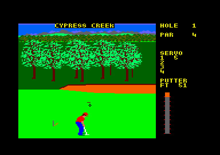 World Class Leader Board Amstrad CPC Screenshot: Putting.