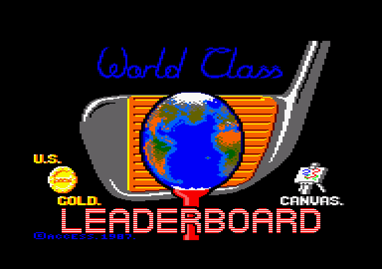 World Class Leader Board Amstrad CPC Screenshot: Loading screen.