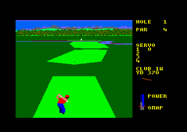 World Class Leader Board Amstrad CPC Screenshot: Nice shot!