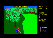 World Class Leader Board for Amstrad CPC - Trees are in the way!