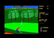World Class Leader Board for Amstrad CPC - A short chip to the green...