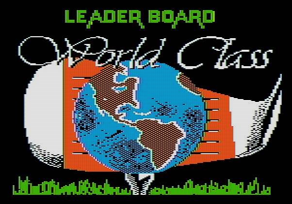 World Class Leader Board Apple II Screenshot: Title screen.