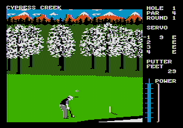World Class Leader Board Apple II Screenshot: Putting.