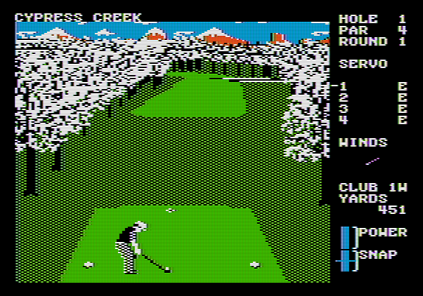 World Class Leader Board Apple II Screenshot: Game start.