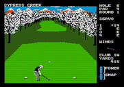 World Class Leader Board for Apple II - Teed up on hole 6.