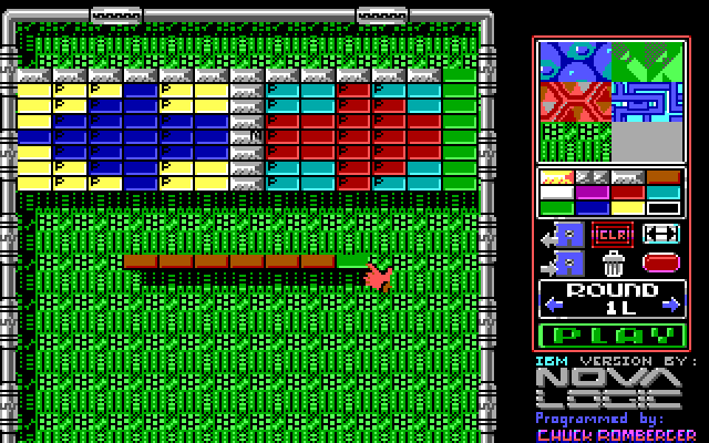 Arkanoid 2: Revenge of DOH IBM PC/Compatibles Screenshot: A level editor is included with the game.