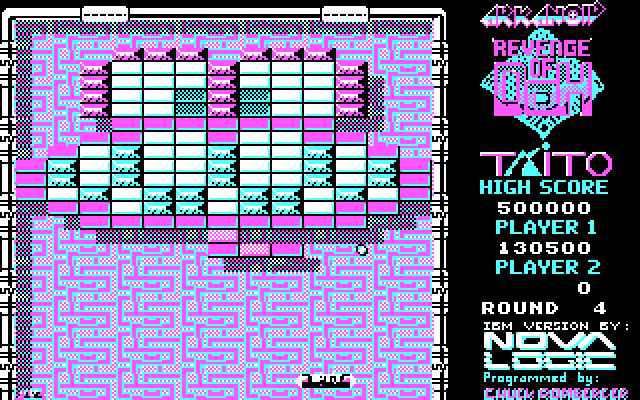 Arkanoid 2: Revenge of DOH IBM PC/Compatibles Screenshot: Some rounds are trickier than others.
