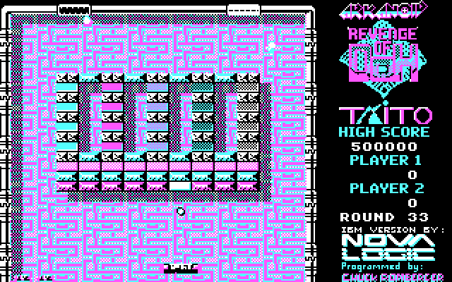 Arkanoid 2: Revenge of DOH IBM PC/Compatibles Screenshot: Game demo mode on round 33.