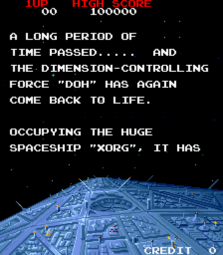 Arkanoid 2: Revenge of DOH Arcade Screenshot: The story so far...
