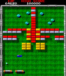 Arkanoid 2: Revenge of DOH for Arcade - Careful, the ball can fit in the gap when you have twin paddles.
