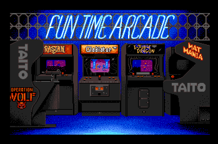 Arkanoid 2: Revenge of DOH Apple IIgs Screenshot: Taito fun time arcade; loading screen.