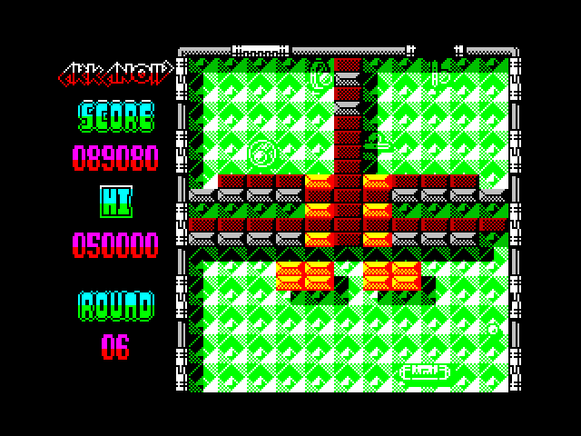 Arkanoid 2: Revenge of DOH ZX Spectrum Screenshot: On to round 6...