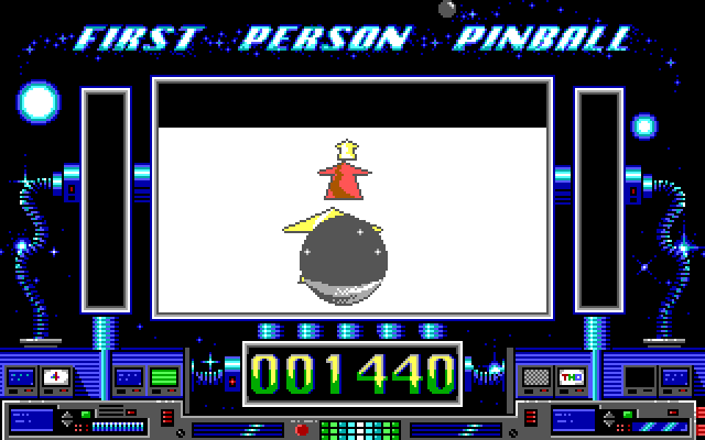 1st Person Pinball IBM PC/Compatibles Screenshot: Uh oh, looks like I'm about to lose this ball...