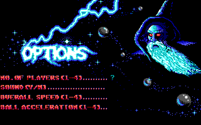 1st Person Pinball IBM PC/Compatibles Screenshot: Setting up some game options...