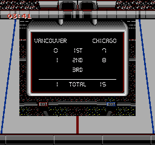 Blades of Steel NES / Famicom Screenshot: The computer controlled team is winning!