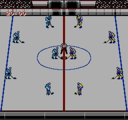 Blades of Steel NES / Famicom Screenshot: Face off again...