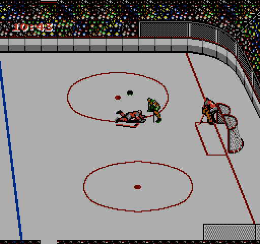 Blades of Steel NES / Famicom Screenshot: Oops, we have a player down...