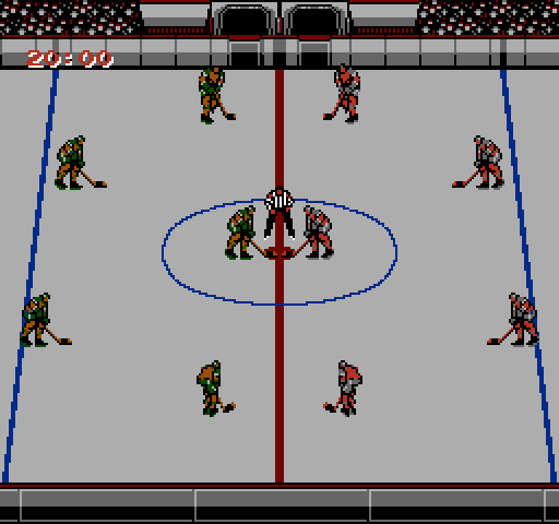 Blades of Steel NES / Famicom Screenshot: Face off...
