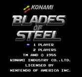Blades of Steel for NES / Famicom - Title screen and main menu.