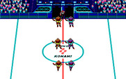 Blades of Steel for IBM PC/Compatibles - The teams are ready to begin the game!