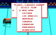 Blades of Steel for IBM PC/Compatibles - Select teams menu.