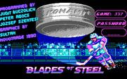 Blades of Steel for IBM PC/Compatibles - Copy protection screen.