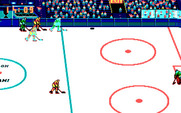 Blades of Steel for IBM PC/Compatibles - The highlighted / flashing players are the ones being controlled by the player.
