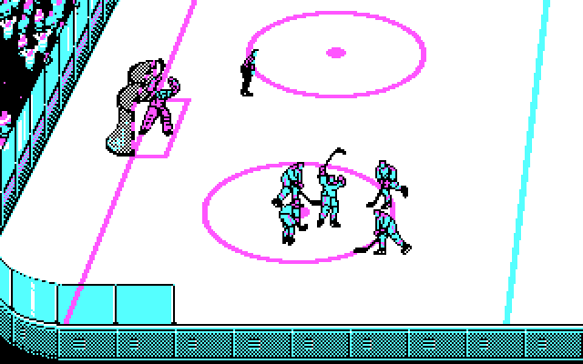 Blades of Steel IBM PC/Compatibles Screenshot: He shoots, he scores!